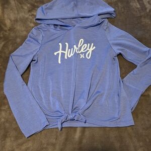 Hurley Light Blue Hoodie with Logo